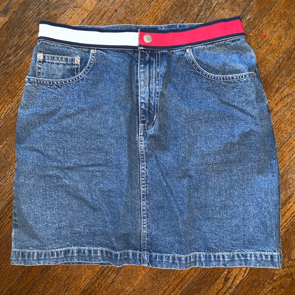 VTG Tommy Hilfiger Jeans Denim Skirt Size 12 EUC